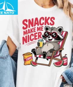 Trendy Raccoon Snacks Make Me Nice Shirt1