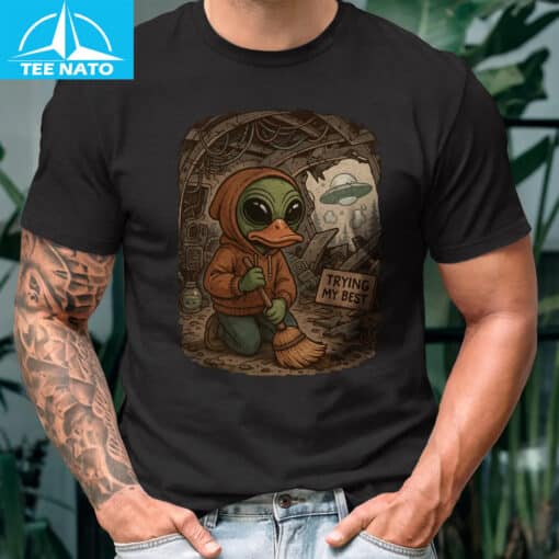 Trying My Best Alien Duck Shirt - Image 3