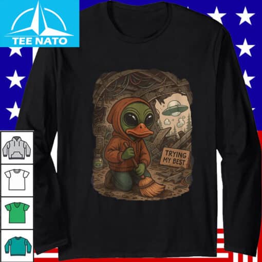Trying My Best Alien Duck Shirt - Image 5
