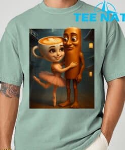 Tung Tung Sahur Loves Ballerina Cappuccina Italian Brainrot T Shirt 3