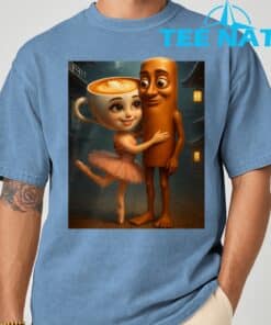 Tung Tung Sahur Loves Ballerina Cappuccina Italian Brainrot T Shirt 4