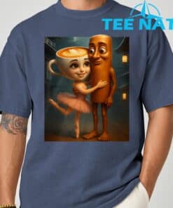 Tung Tung Sahur Loves Ballerina Cappuccina Italian Brainrot T Shirt 5