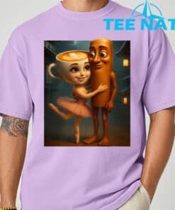 Tung Tung Sahur Loves Ballerina Cappuccina Italian Brainrot T Shirt 6
