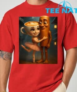 Tung Tung Sahur Loves Ballerina Cappuccina Italian Brainrot T Shirt 8