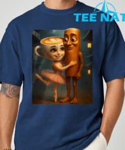 Tung Tung Sahur Loves Ballerina Cappuccina Italian Brainrot T Shirt 9