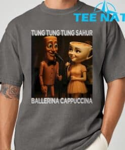 Tung Tung Tung Sahur Ballerina Cappuccina Italian Meme T Shirt 1