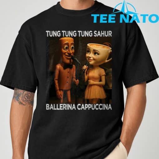 Tung Tung Tung Sahur Ballerina Cappuccina Italian Meme T-Shirt
