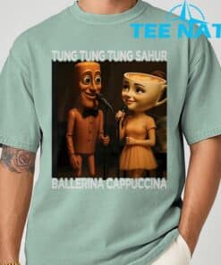 Tung Tung Tung Sahur Ballerina Cappuccina Italian Meme T Shirt 4