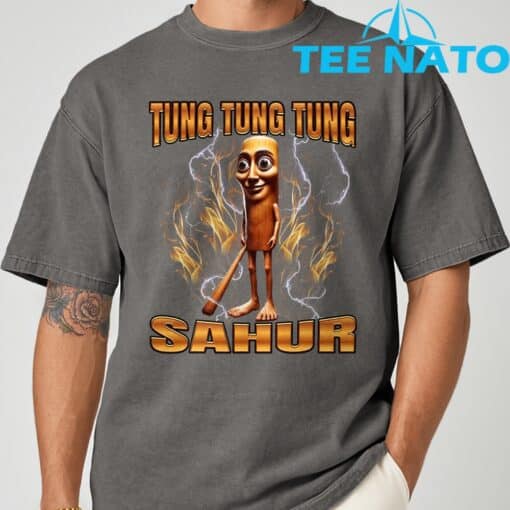 Tung Tung Tung Sahur Brainrot T-Shirt - Image 6