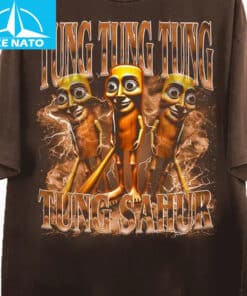 Tung Tung Tung Sahur Cartoon Character Black Shirt2