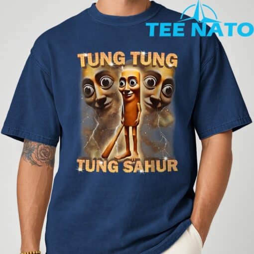 Tung Tung Tung Sahur Is Calling Funny Italian Brainrot T-Shirt - Image 4