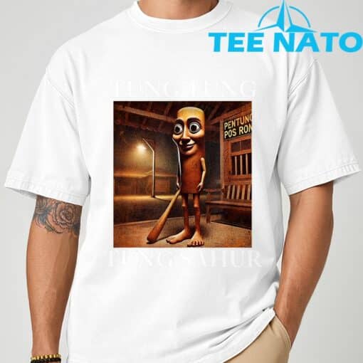 Tung Tung Tung Sahur - Italian Brainrot Meme T-Shirt - Image 10