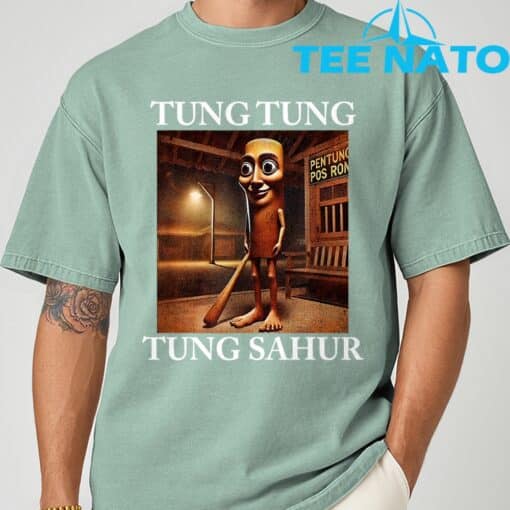 Tung Tung Tung Sahur - Italian Brainrot Meme T-Shirt - Image 4