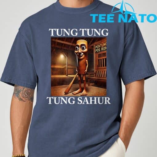 Tung Tung Tung Sahur - Italian Brainrot Meme T-Shirt - Image 6