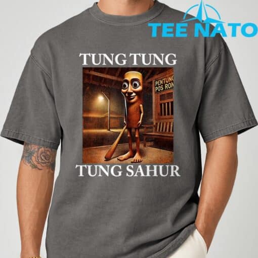 Tung Tung Tung Sahur - Italian Brainrot Meme T-Shirt - Image 8