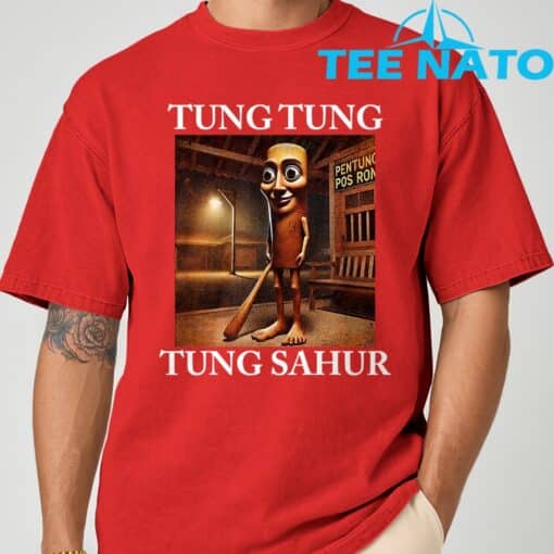 Tung Tung Tung Sahur - Italian Brainrot Meme T-Shirt - Image 9
