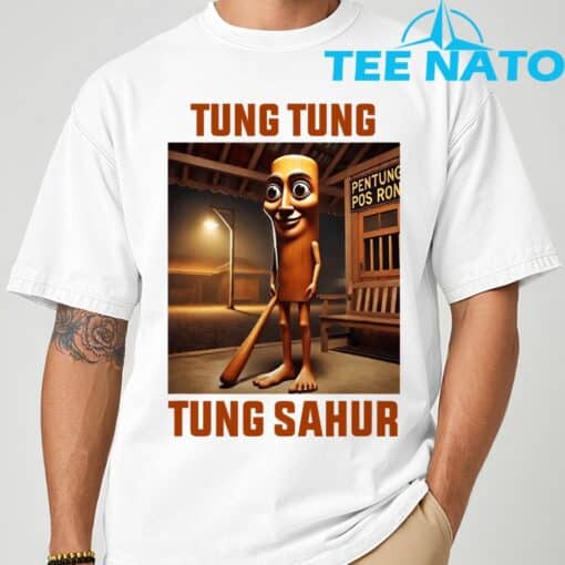 Tung Tung Tung Sahur Italian Brainrot Meme T-Shirt - Image 3