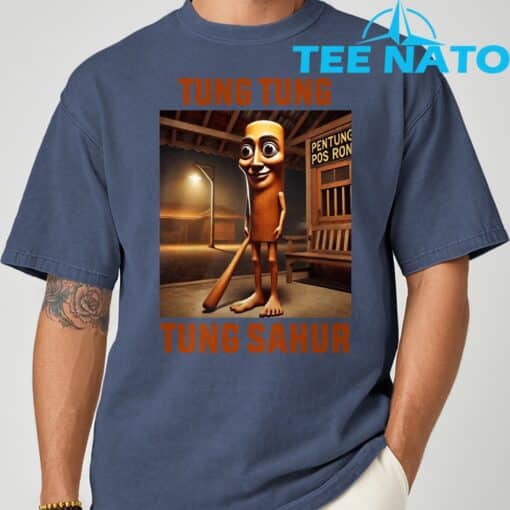 Tung Tung Tung Sahur Italian Brainrot Meme T-Shirt - Image 8