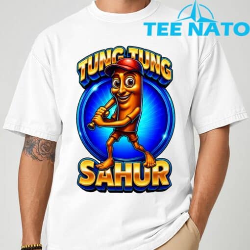 Tung Tung Tung Sahur Playing Baseball - Brainrot Baseball T-Shirt