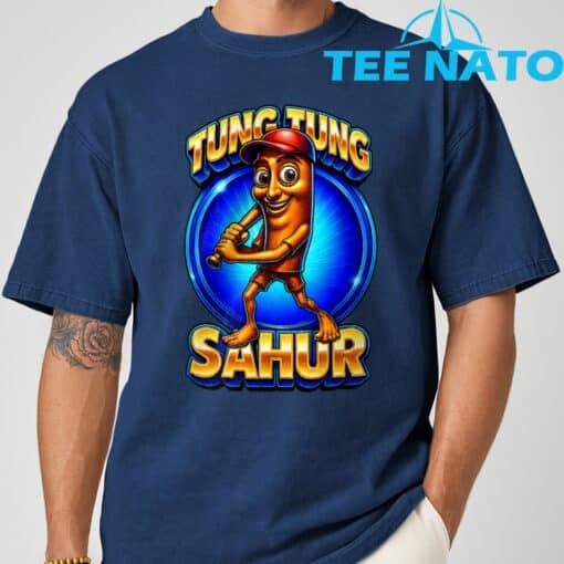 Tung Tung Tung Sahur Playing Baseball - Brainrot Baseball T-Shirt - Image 10