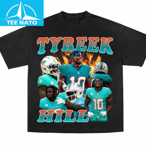 Tyreek Hill Miami Dolphins Vintage Style Shirt - Image 2