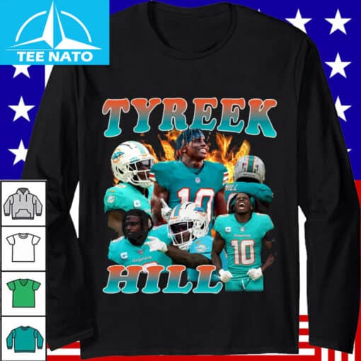 Tyreek Hill Miami Dolphins Vintage Style Shirt - Image 3