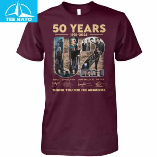U2 50 Years 1976-2026 Thank You For The Memories Shirt - Image 4