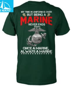 USMC Veteran Marine Never Ends Shirt 2