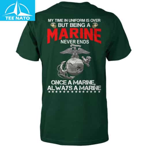 USMC Veteran Marine Never Ends Shirt - Image 3