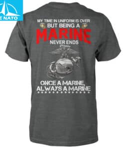 USMC Veteran Marine Never Ends Shirt 4