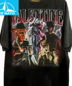 Valentine Nick Film Noir Detective Style Graphic Shirt