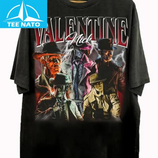 Valentine Nick Film Noir Detective Style Graphic Shirt