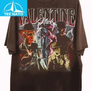 Valentine Nick Film Noir Detective Style Graphic Shirt2