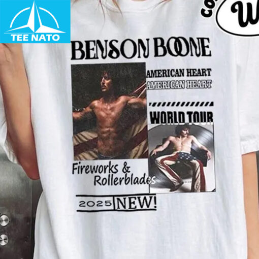 Vintage Benson Boone Ameriacan Heart 2025 Shirt