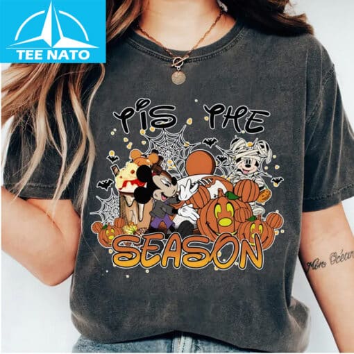 Vintage Disney Halloween Tis The Season Shirt - Image 2