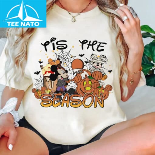 Vintage Disney Halloween Tis The Season Shirt - Image 4