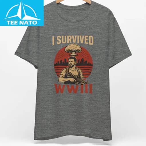 Vintage I Survived WWIII Apocalypse Shirt - Image 3