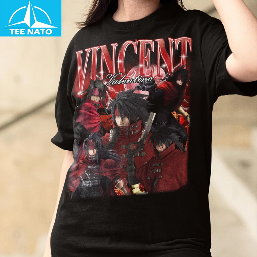 Woman wearing Vintage Vincent FF7 Anime Shirt