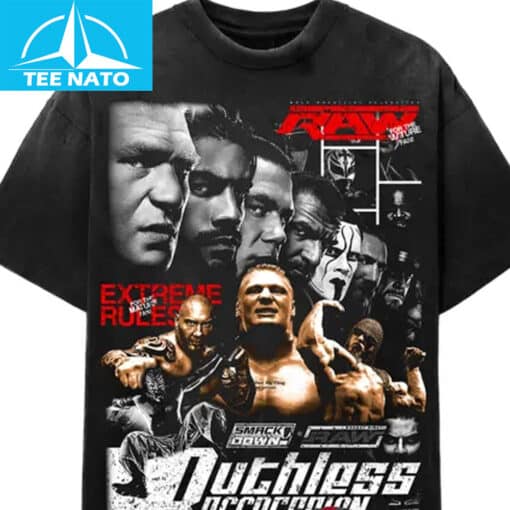 WWE Ruthless Aggression Raw Smackdown Extreme Rules Wrestling Shirt - Image 3