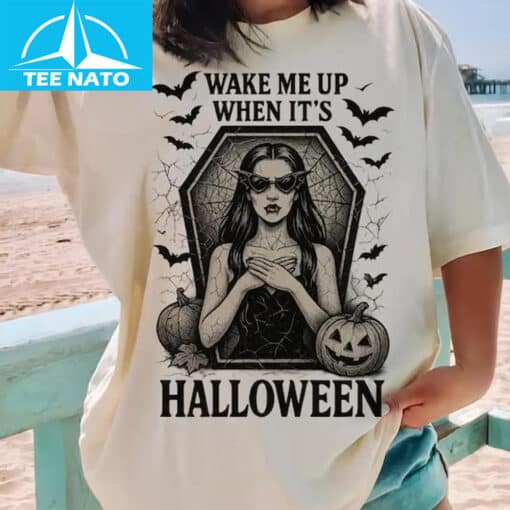 Wake Me Up When It's Halloween Shirt - Image 3