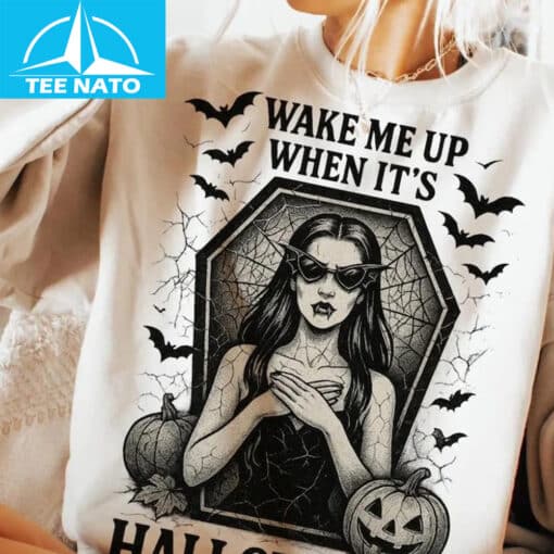 Wake Me Up When It's Halloween Shirt - Image 2