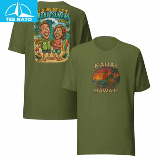 We Survived The Kauai Tsunami 2025 Hawaii Souvenir Shirt - Image 6