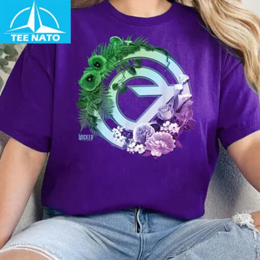 Wicked For Good Oz Logo Floral and Vine Shirt - Image 3