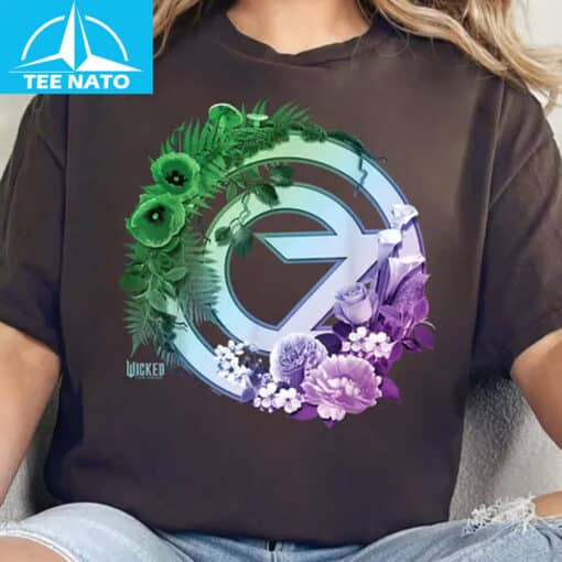 Wicked For Good Oz Logo Floral and Vine Shirt - Image 4