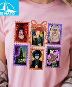Witchy Stamp Style Halloween Shirt2