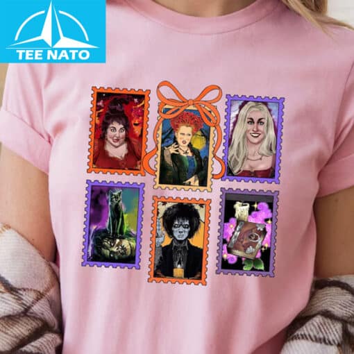 Witchy Stamp Style Halloween Shirt - Image 3