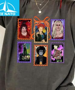 Witchy Stamp Style Halloween Shirt3