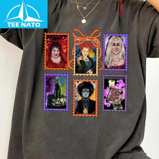 Witchy Stamp Style Halloween Shirt - Image 4