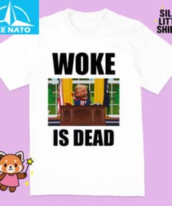 Woke Is Dead Donald Trump Political Cartoon Shirt4 1