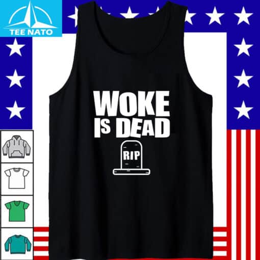 Woke Is Dead RIP Tombstone Shirt - Image 5